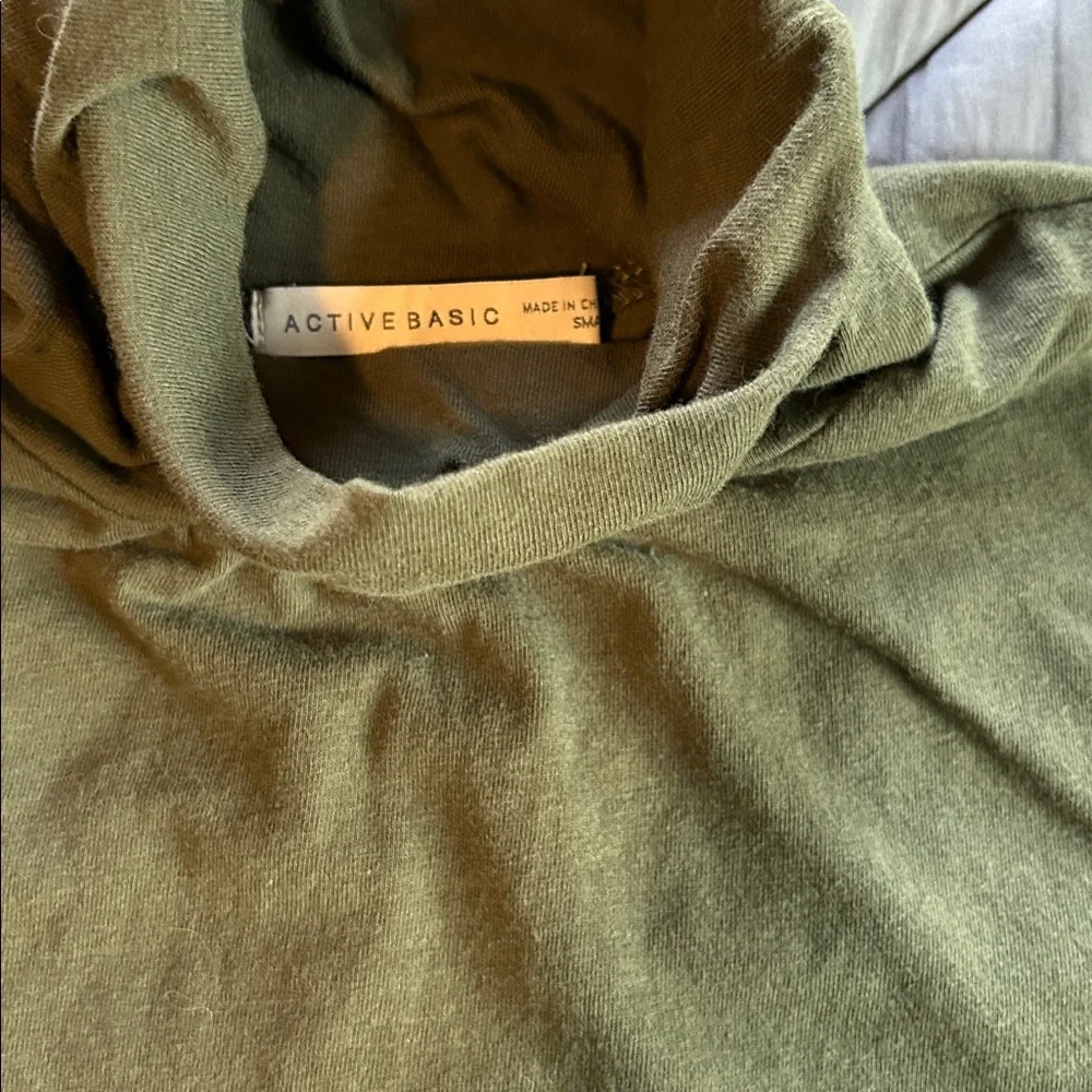 Active Basic Olive Green Turtleneck - Picture 3 of 5